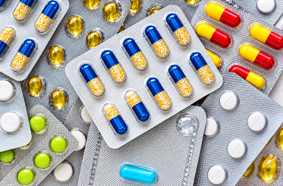 Assorted pharmaceutical blister packs